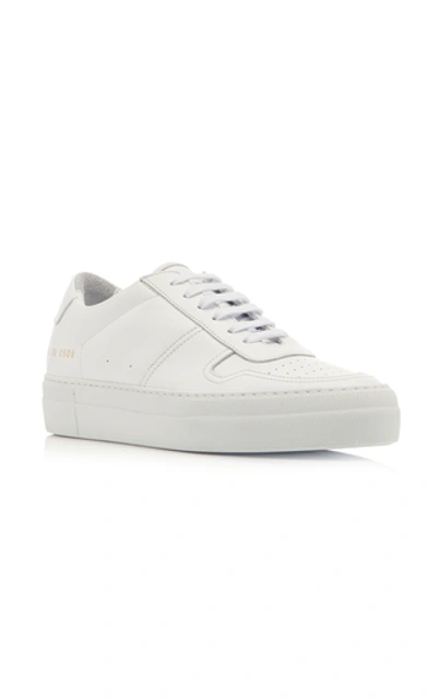 Shop Common Projects Women's Bball Leather Sneakers In White