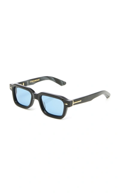 Shop Jacques Marie Mage Sandro Square-frame Acetate Sunglasses In Black