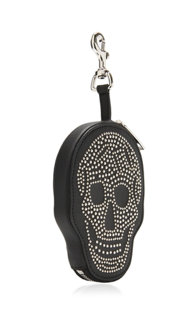 Shop Alexander Mcqueen Studded-skull Leather Coin Purse In Black
