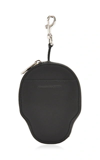 Shop Alexander Mcqueen Studded-skull Leather Coin Purse In Black