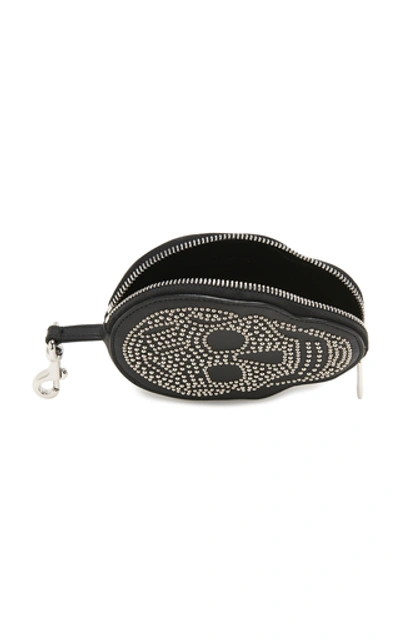 Shop Alexander Mcqueen Studded-skull Leather Coin Purse In Black