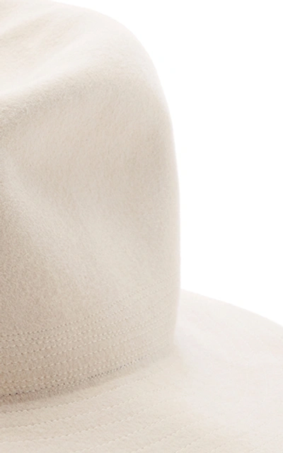 Shop Albertus Swanepoel Dip Dye Fur Felt Fedora In Neutral