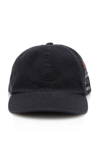 Shop Off-white Industrial Y013 Cotton-twill Baseball Cap In Black