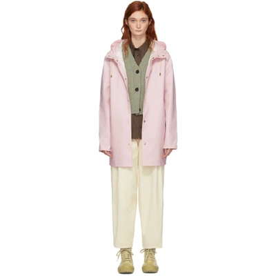 Shop Stutterheim Pink Stockholm Raincoat In Pale Lilac