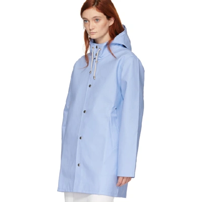 Shop Stutterheim Blue Stockholm Raincoat In Light Blue