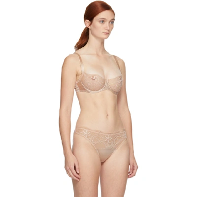 Shop Fleur Of England Pink Lace Signature Balcony Bra In Blush