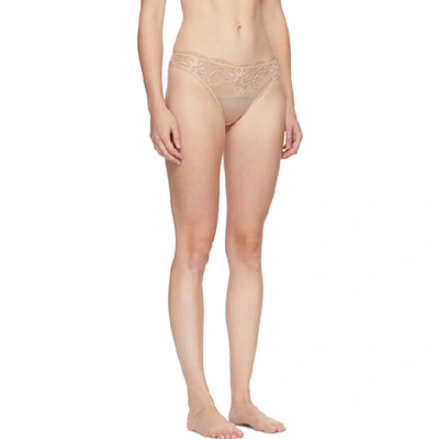 Shop Fleur Of England Pink Ouvert Briefs In Blush