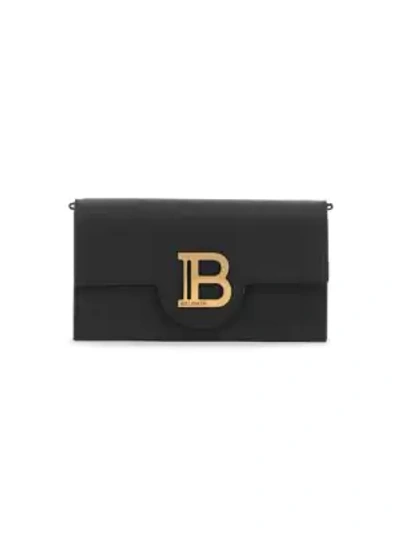 Shop Balmain Women's B-smartphone Leather Clutch In Black