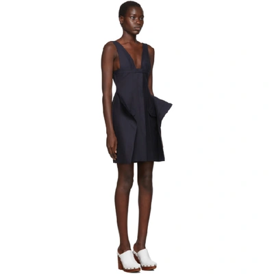 Shop Jacquemus Navy La Robe Lecci Dress