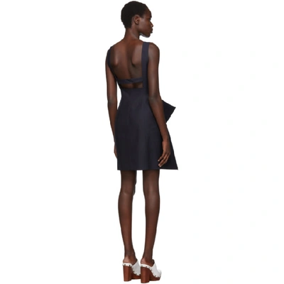 Shop Jacquemus Navy La Robe Lecci Dress