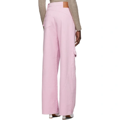 Shop Jacquemus Pink Le Jean De Nimes Jeans