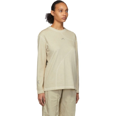 Shop A-cold-wall* Taupe Core Mesh Logo Long Sleeve T-shirt