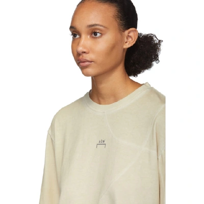 Shop A-cold-wall* Taupe Core Mesh Logo Long Sleeve T-shirt