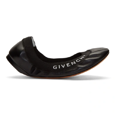 Shop Givenchy Black Millie Ballerina Flats