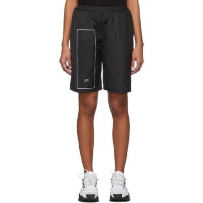 Shop A-cold-wall* Black Rectangle Print Shorts