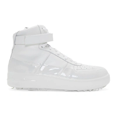 Shop 424 Off-white Dipped High-top Sneakers In Wht Offwhit