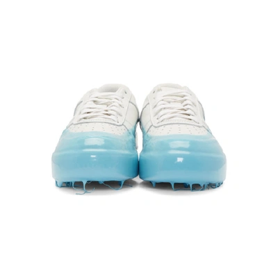 Shop 424 Off-white And Blue Dipped Sneakers In Offwhtblue