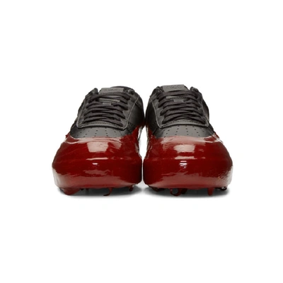 Shop 424 Ssense Exclusive Black And Red Dipped Sneakers In Blk/red