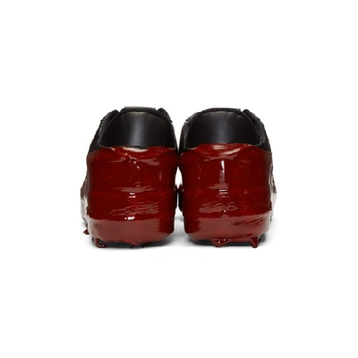 Shop 424 Ssense Exclusive Black And Red Dipped Sneakers In Blk/red