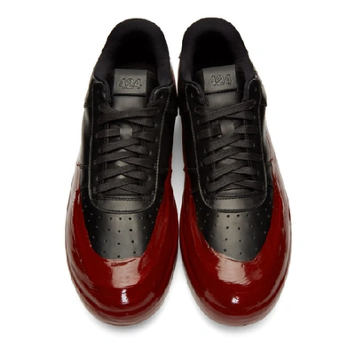 Shop 424 Ssense Exclusive Black And Red Dipped Sneakers In Blk/red