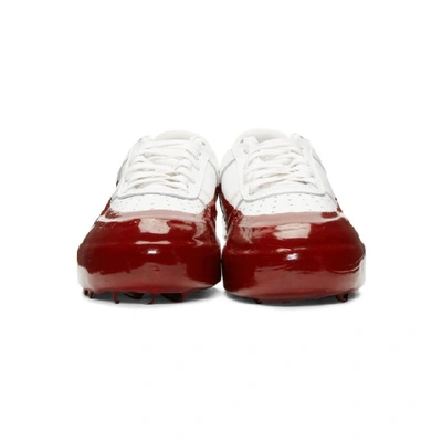 Shop 424 Ssense Exclusive Off-white & Red Dipped Sneakers In Wht/red