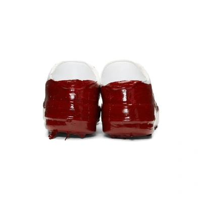 Shop 424 Ssense Exclusive Off-white & Red Dipped Sneakers In Wht/red