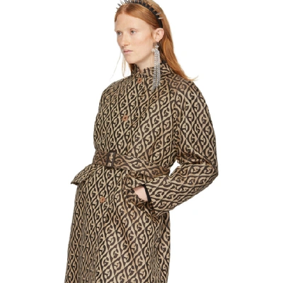 This Gucci G Rhombus print trench coat with cape is everything!