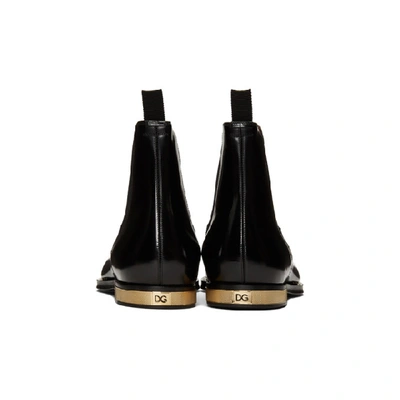 Shop Dolce & Gabbana Dolce And Gabbana Black Hardware Heel Boot In 80999 Blk