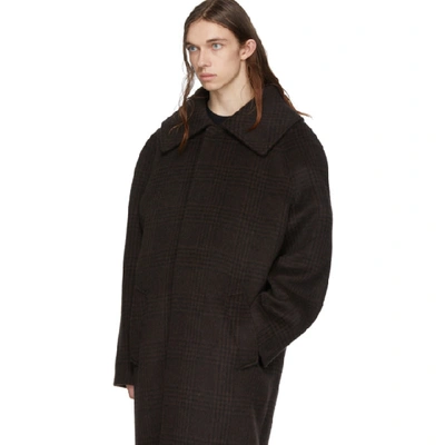 Shop Balenciaga Brown Incognito Runway Car Coat In 2135brown