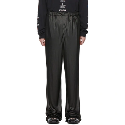 Shop Balenciaga Black Oversized Trousers In 1069 Blkblk