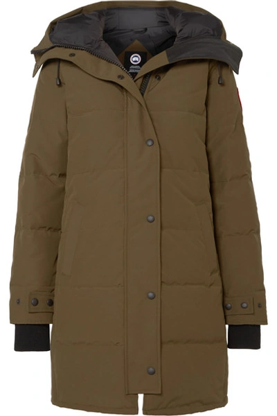 Shop Canada Goose Shelburne Hooded Quilted Shell Down Parka In Green