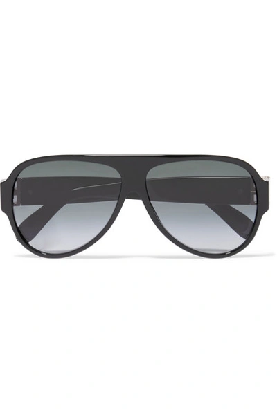 Shop Givenchy Oversized Aviator-style Acetate Sunglasses In Black