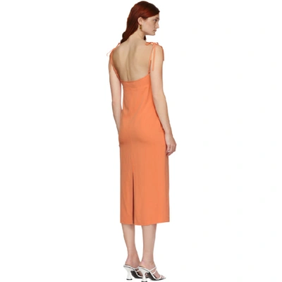 Shop Maryam Nassir Zadeh Orange Serpentine Suiting Dress In 683 Papaya