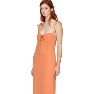 Shop Maryam Nassir Zadeh Orange Serpentine Suiting Dress In 683 Papaya