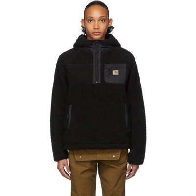 Carhartt Work In Progress Black Prentis Pullover Hoodie In Black