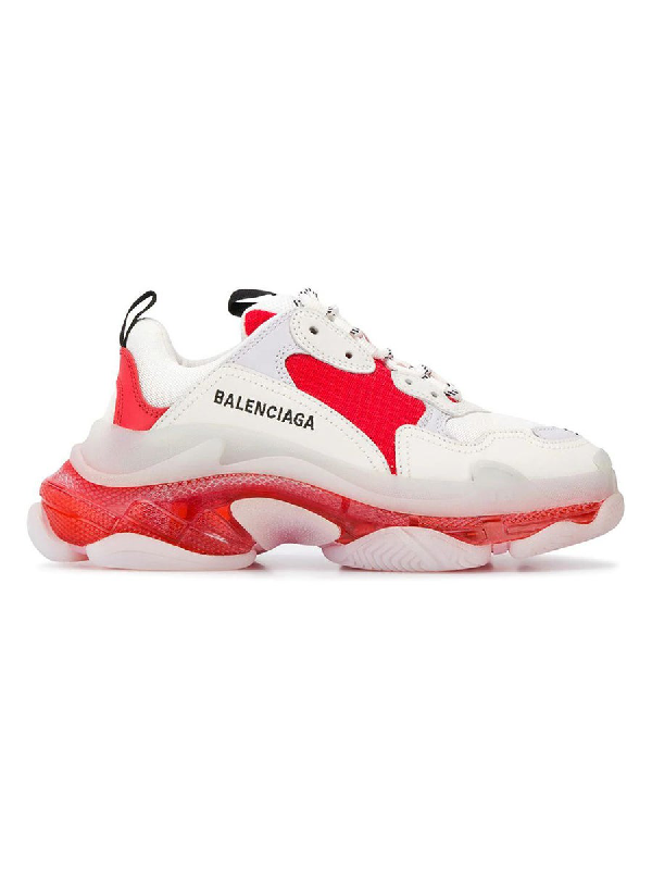 red women's balenciaga trainers