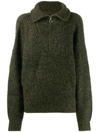Shop Isabel Marant Étoile Myclan High-neck Sweater In Brown