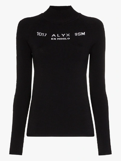 Shop Alyx 1017  9sm Logo Intarsia Sweater In Black