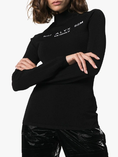 Shop Alyx 1017  9sm Logo Intarsia Sweater In Black