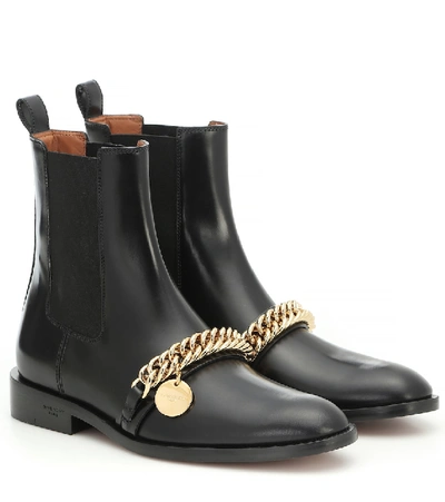 Shop Givenchy Embellished Leather Ankle Boots In Black