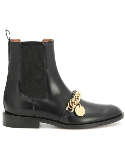 Shop Givenchy Embellished Leather Ankle Boots In Black