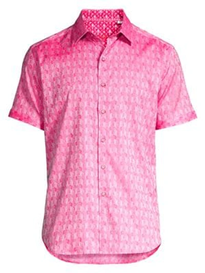 Shop Robert Graham Men's Atlas Stretch Egyptian Cotton Shirt In Pink