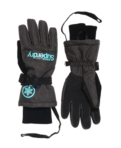 Shop Superdry Ultimate Snow Service Gloves In Grey