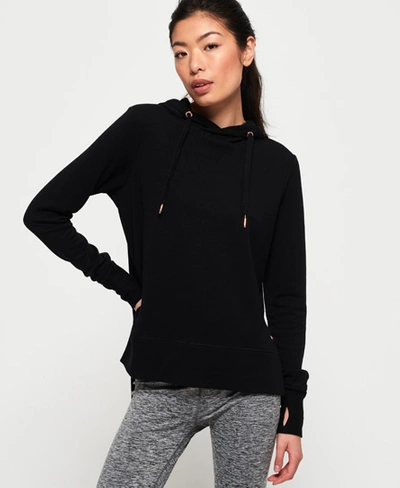 Shop Superdry Active Studio Luxe Hoodie In Black