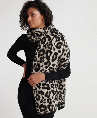 Shop Superdry Women's Lisa Leopard Scarf Brown Size: 1size