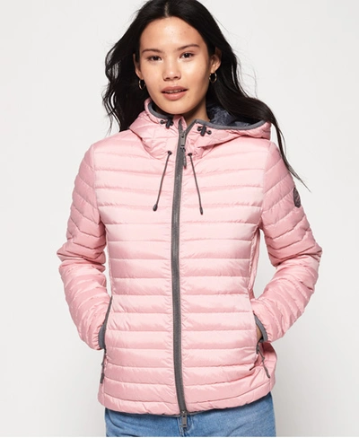 Superdry Core Down Hooded Jacket In Pink | ModeSens