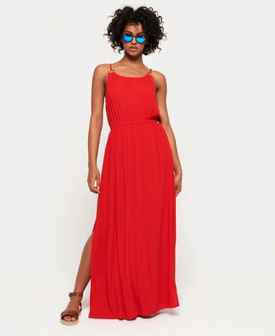 Shop Superdry Blake Ring Maxi Dress In Red