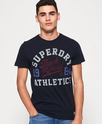 Shop Superdry Track & Field T-shirt In Navy