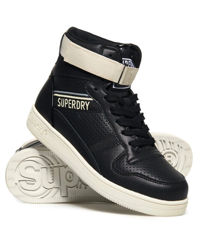 Shop Superdry Urban High Top Trainers In Black