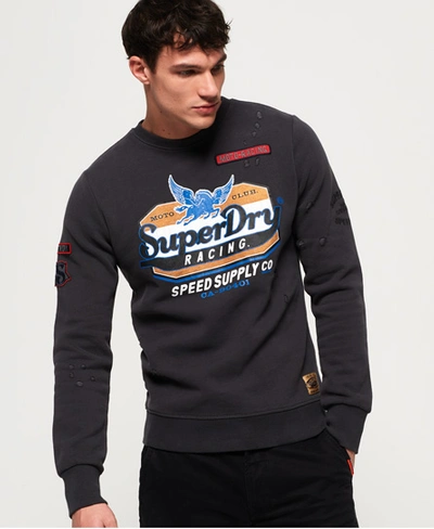 Shop Superdry Custom 1334 Sweatshirt In Black